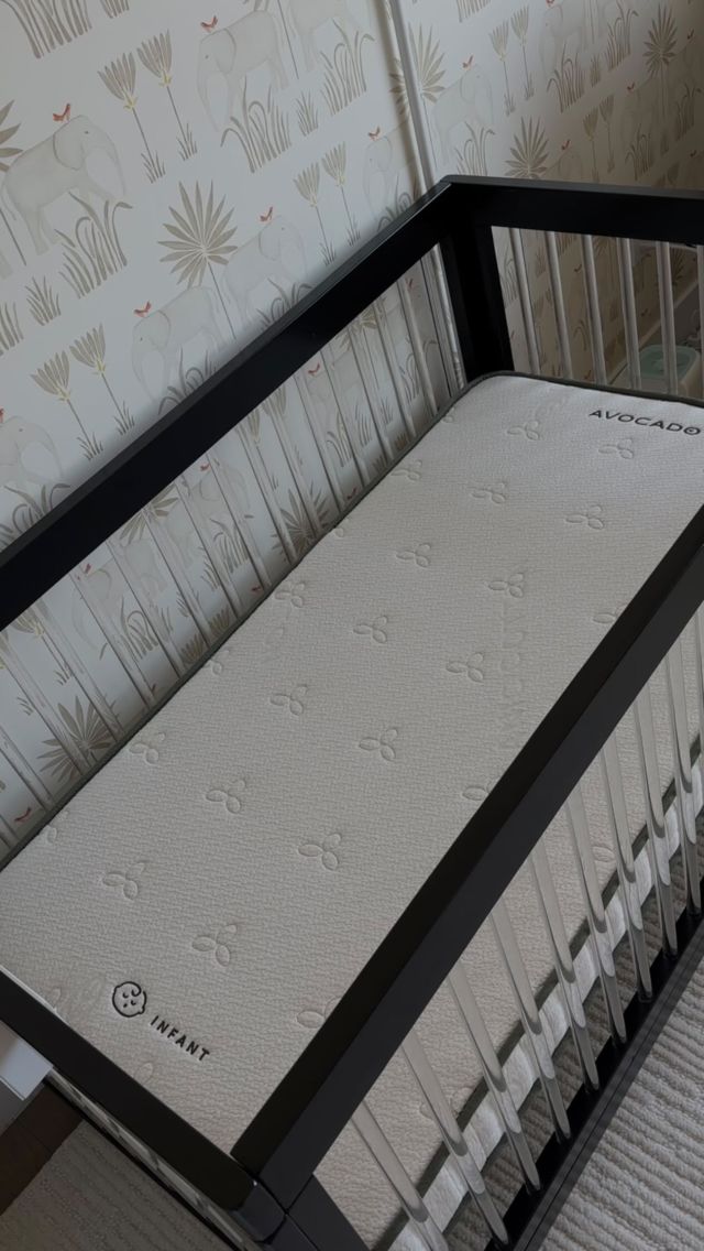 One of my final touches on the nursery: an amazing mattress. I went with the “Organic Crib Mattress” from @avocadogreenbrands. Here are some reasons why it came out on top for me:
* Safe, non-toxic and made of organic materials. GREENGUARD Gold certified.
* Dual Sided Design: one side is for infant, the other for toddler - different firmness levels and will last you a long time.
* Handmade in Los Angeles!
* Love how dense it is. I could tell it’s amazing quality right away, vs one stuffed with foam. The quality is high.

I also got the waterproof Organic Crib Mattress Protector + Organic Sheets.

Code: SWEATSANDTHECITY10 for 10% off!